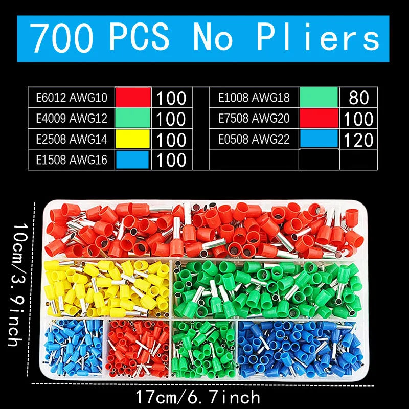 Crimping Pliers and Tubular Terminal Connector Set