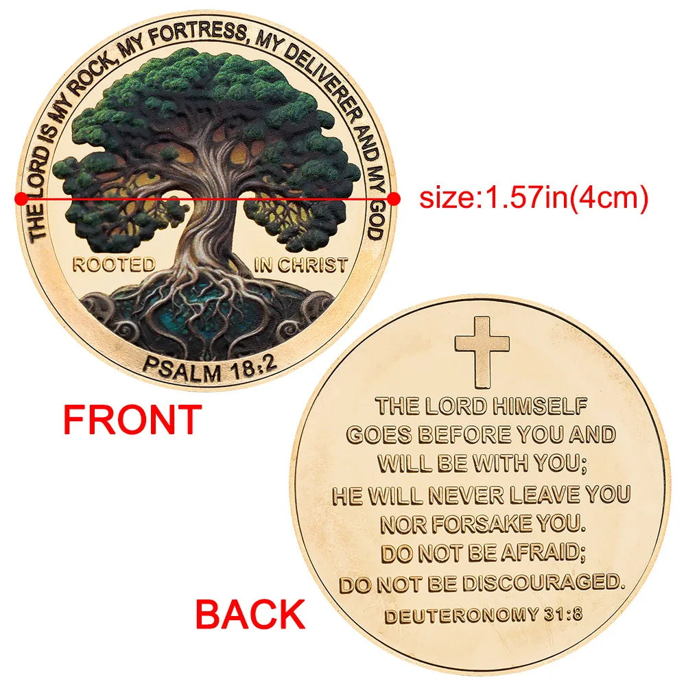 Christian Tree of Life Holy Cross Coin Set