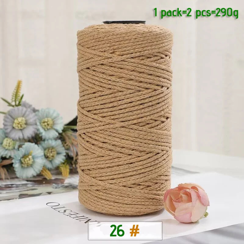 100% Cotton Hollow Yarn for Knitting & Crochet