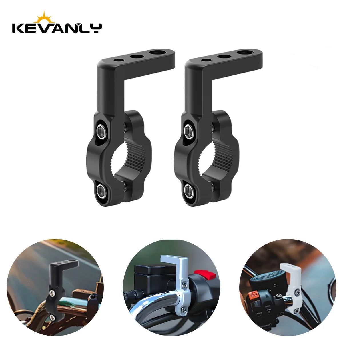 Motorcycle Handlebar Extension Clamp with Signal Light Mounts