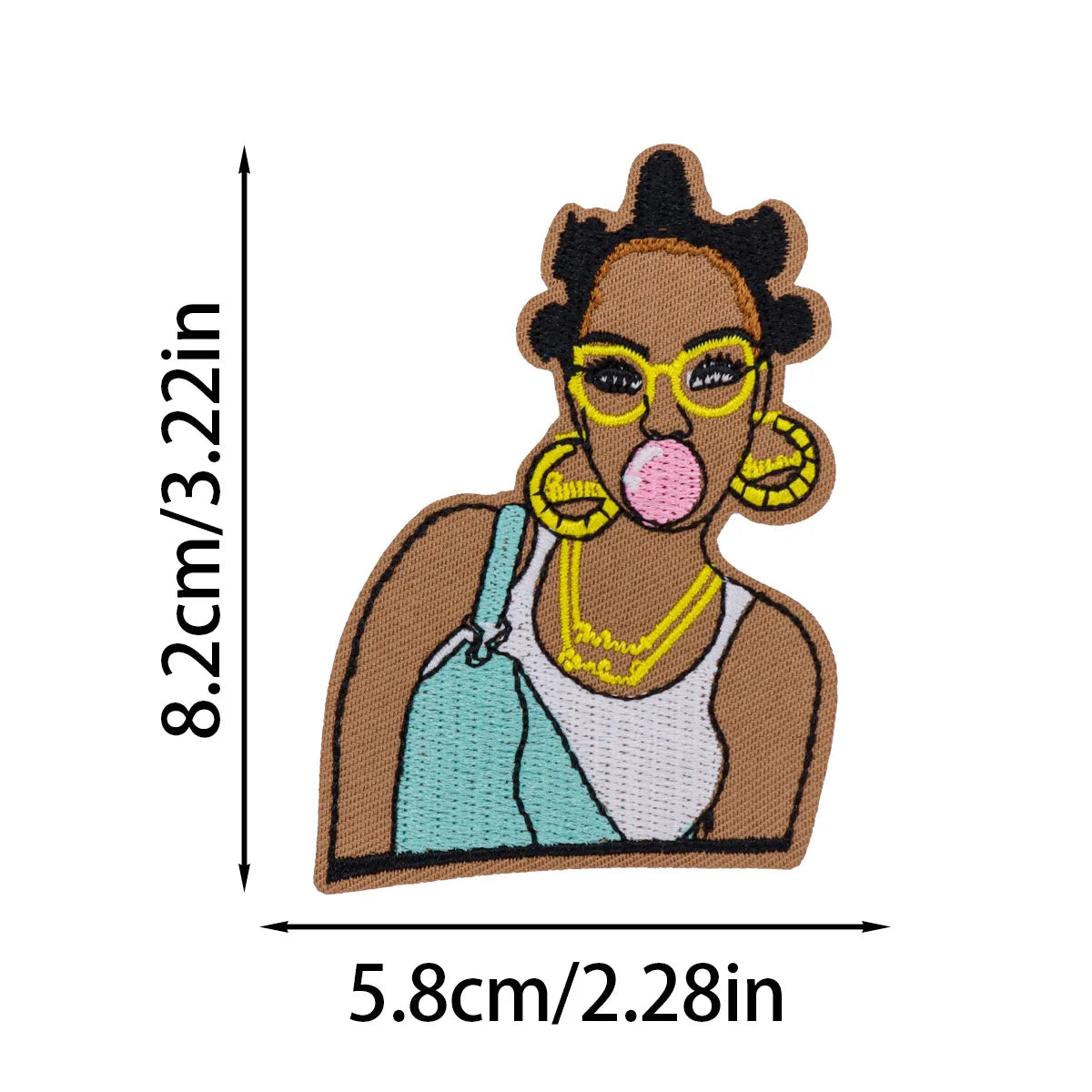 Embroidered Iron-On Patch – Stylish Black Queen Design