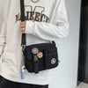 Urban Canvas Crossbody Bag with Zipper Pouch