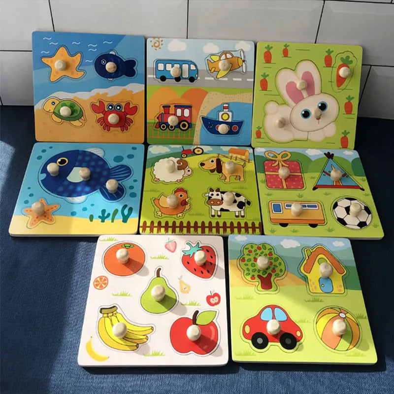 Wooden Alphabet Puzzle Board for Toddlers