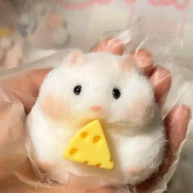 Juguete Squishy de Hámster de Silicona y Peluche