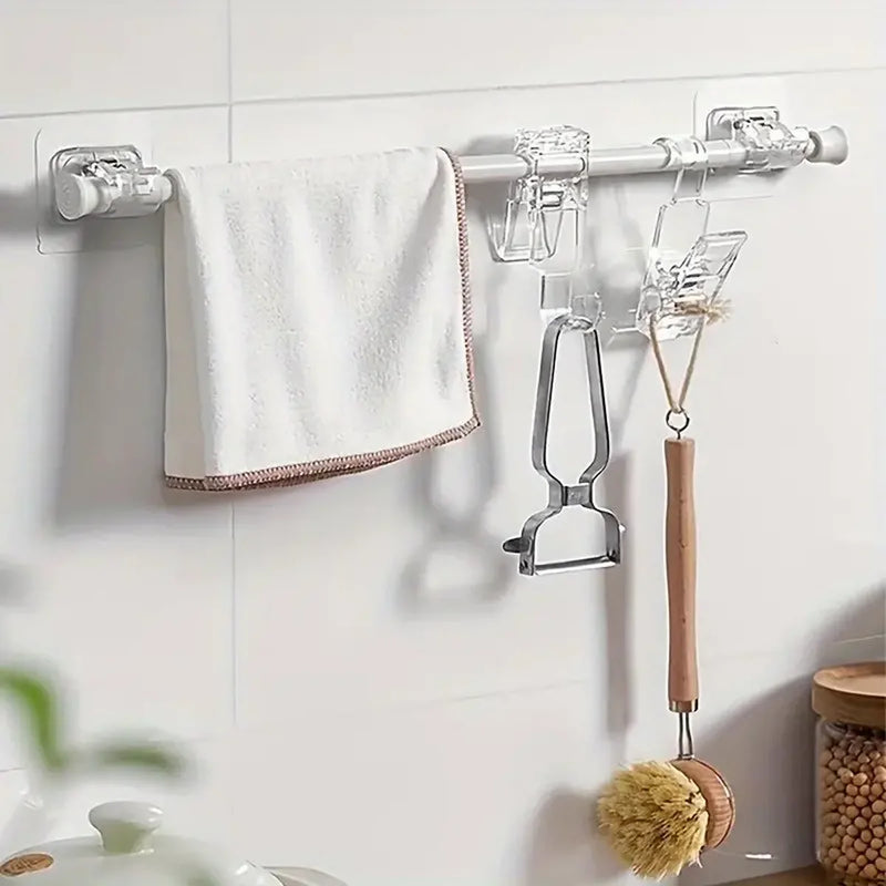 Self-Adhesive Adjustable Curtain Rod Brackets