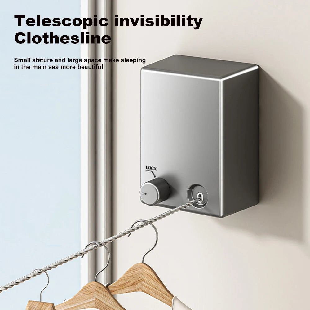 Retractable Clothesline with Stainless Steel Construction