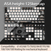 ASA height 125 keycap set featuring a cute pastel design for a mechanical keyboard