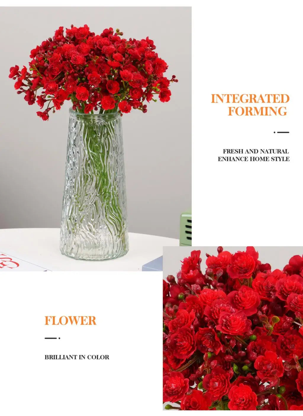 Artificial Gypsophila Bouquet - 42 Stem Silk Flower Arrangement