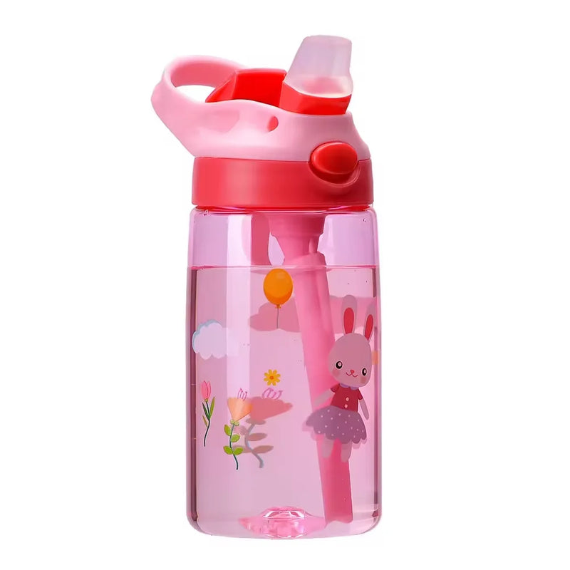 Botella de Agua de Acero Inoxidable Aislada para Niños con Pajita