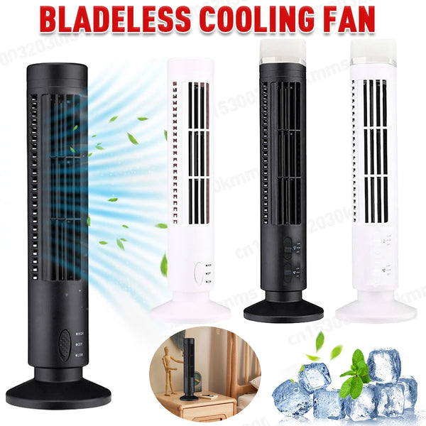 Bladeless LED Tower Fan with 90° Oscillation