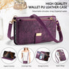 Leather Crossbody Phone Wallet Case with Card Slots & Wrist Strap