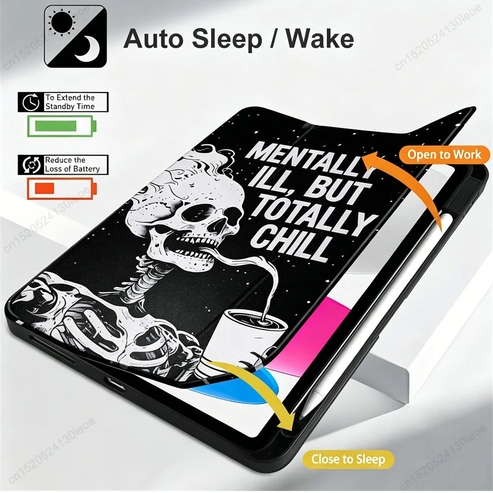 Premium Multi-Angle Stand Case for iPad with Pencil Holder