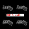 A set of 20 clear plastic vial storage cases with 3ml capacity shown in various angles.