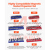 Magnetic Socket Organizer Set with Metric and SAE Trays