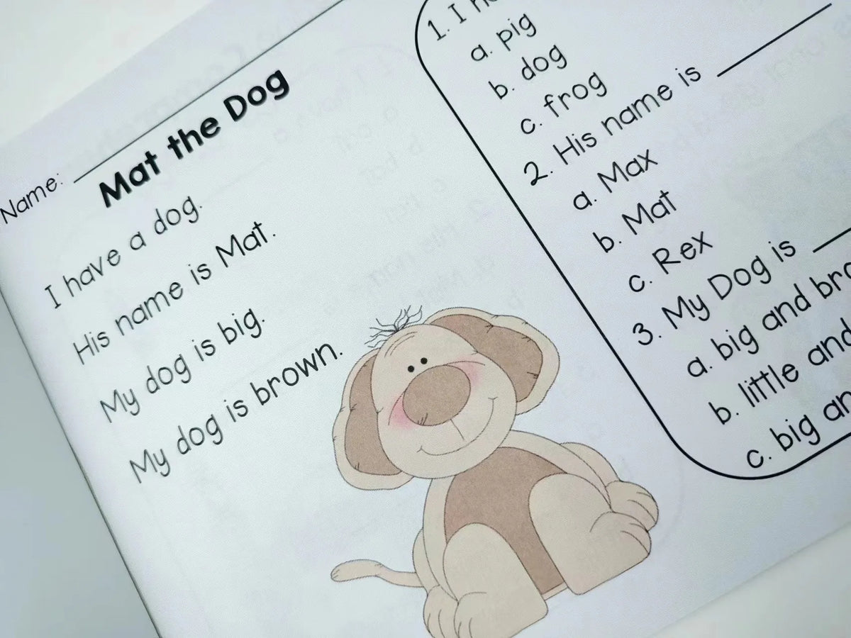 English Reading Comprehension Workbook for Kids Ages 5-8