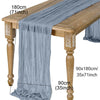 Semi-Sheer Gauze Table Runner in Sage