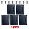 Five black wall-mount holders for Makita 18V batteries and power tools