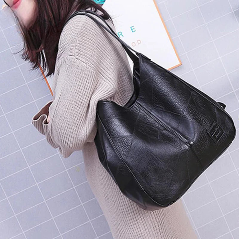Bolso de Hombro Vintage de TPU Suave con Asas Dobles