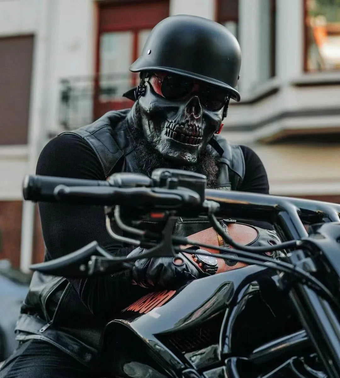 Retro Half Helmet with Goggles