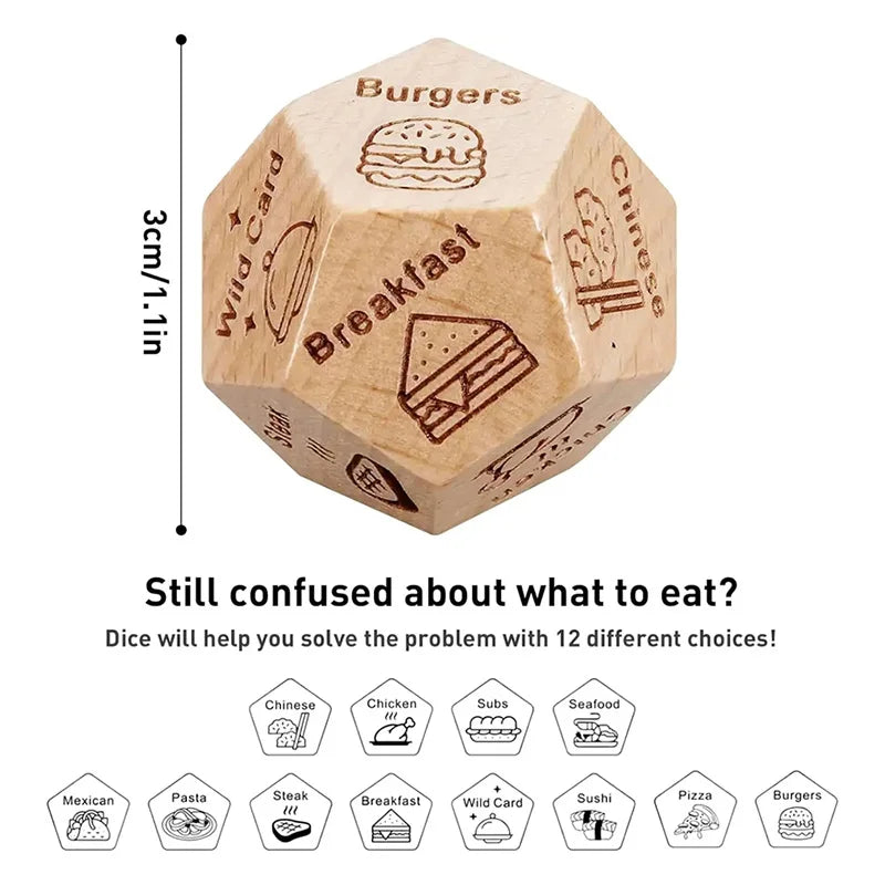 Food Decision Dice for Couples – Funny Gift for Him & Her
