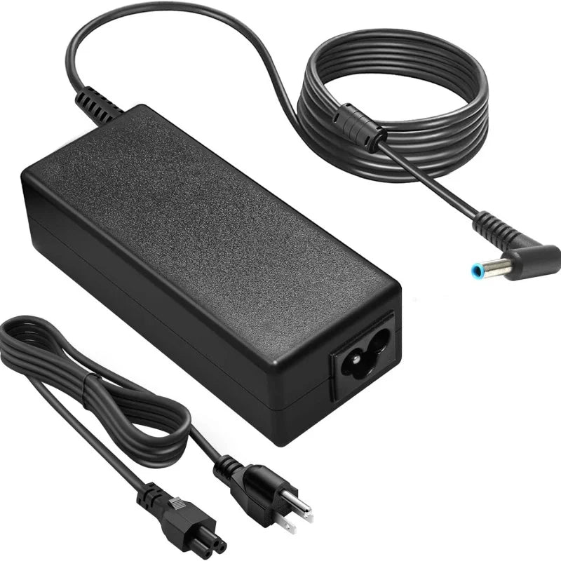 65W HP Laptop Charger with 4.5mm Blue Tip Connector
