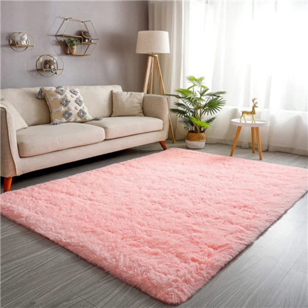 Plush Solid Color Area Rug for Living Room and Bedroom