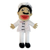A plush toy of Jeffy from Sesame Street wearing a chef's hat and white coat.