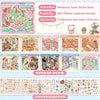 A collection of 10 warehouse scene pages with 20 stickers from a 3D landscape sticker book for scrapbooking and journaling