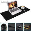 Large Abstract Desk Mat with Stitched Edges