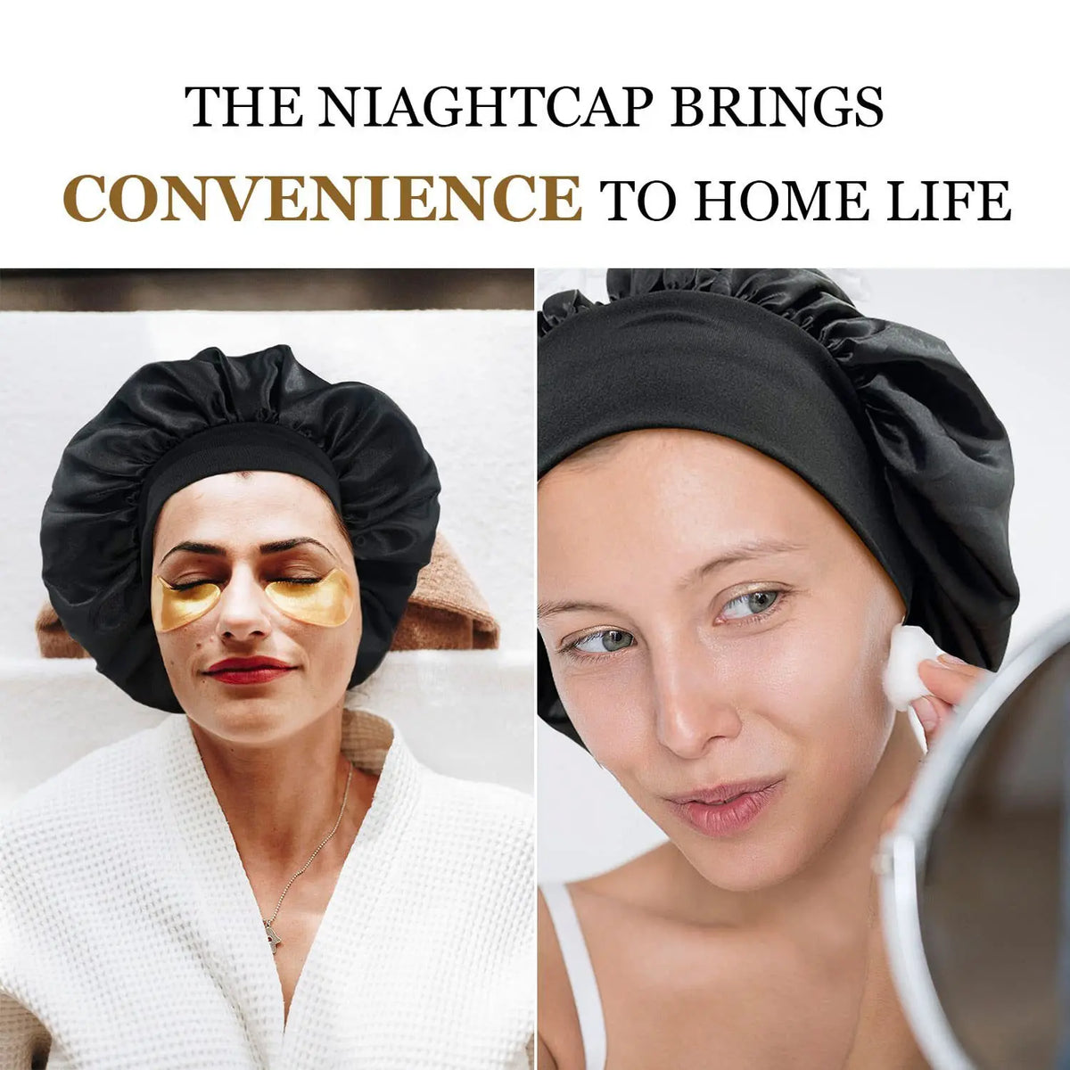 Satin Sleep Bonnet with Adjustable Comfort Band