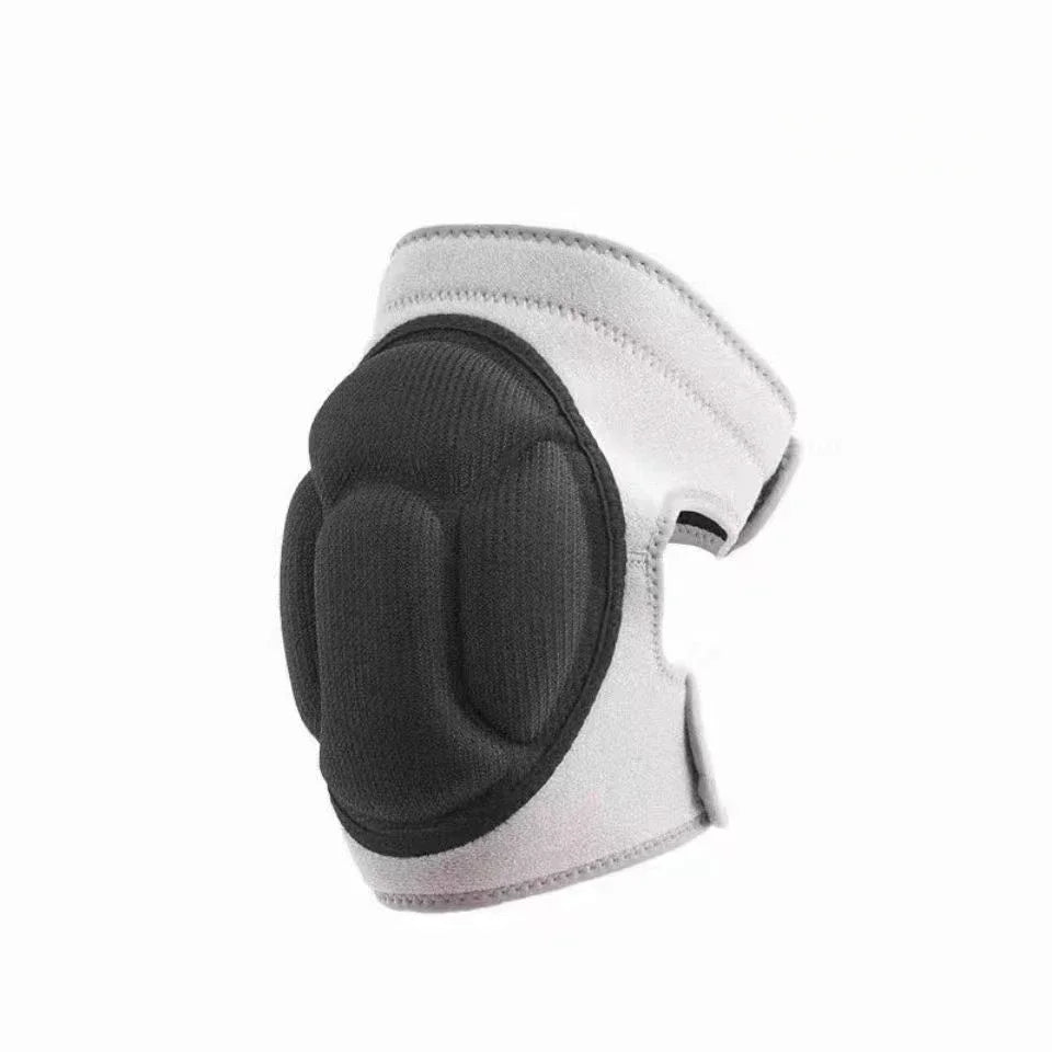 White and black cushioned knee pads for gardening, work, or sports