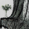 Romantic Lace Sheer Curtain with Floral Design