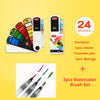 Faltbares Aquarell-Set für unterwegs mit Fächerpinsel