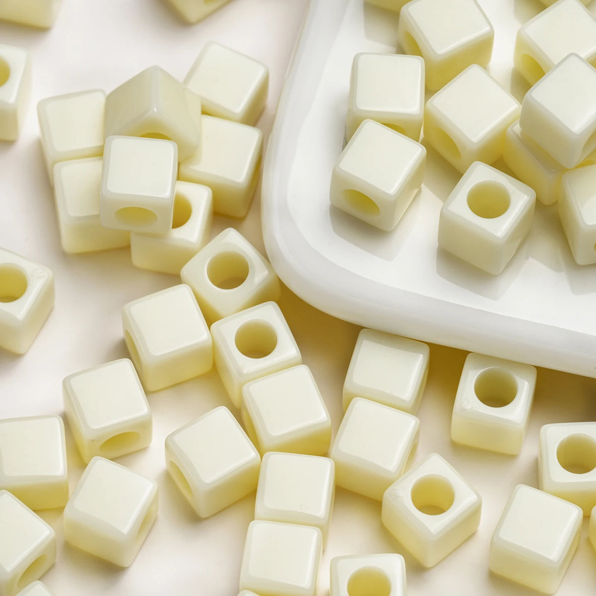 Acrylic Square Spacer Beads for Jewelry Making