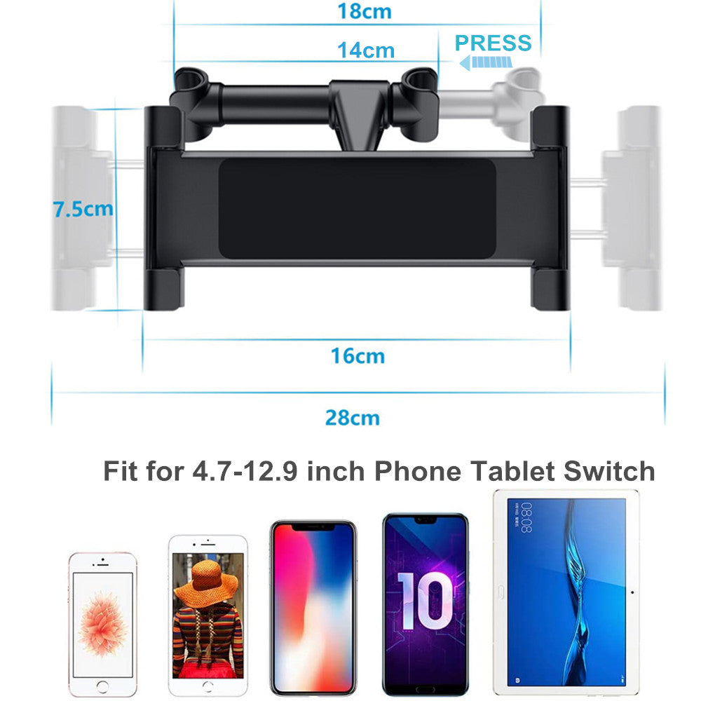 Universal Car Headrest Tablet & Phone Mount