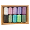 1000 Yard Polyester Sewing Thread Spools — 10 Color Pack