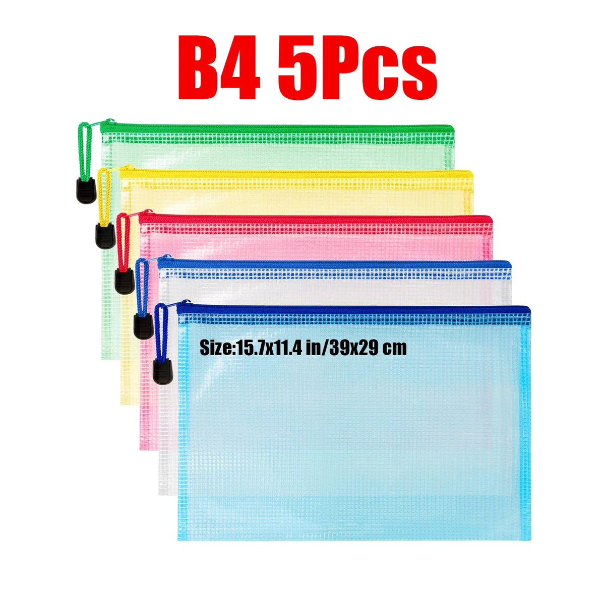 Clear Waterproof Zipper Document Organizer