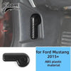 Black carbon fiber grain decorative trim piece for Ford Mustang interior