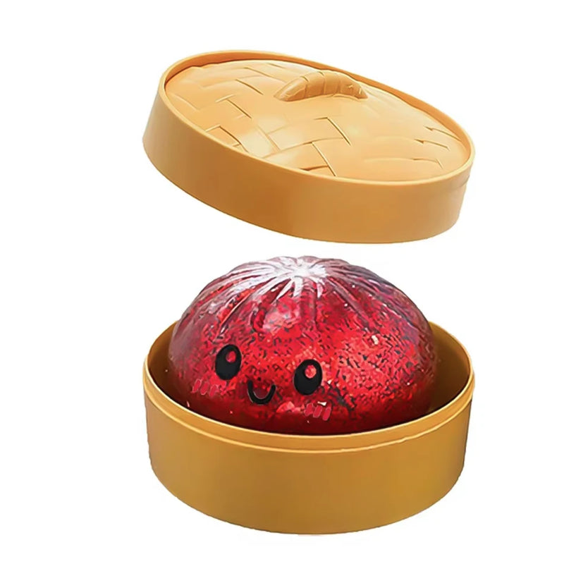 Juguete Squishy de Dumpling con Purpurina