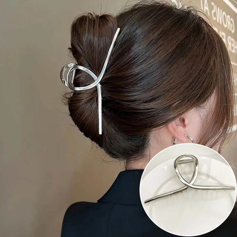 Gold S-Shaped Metal Hair Claw