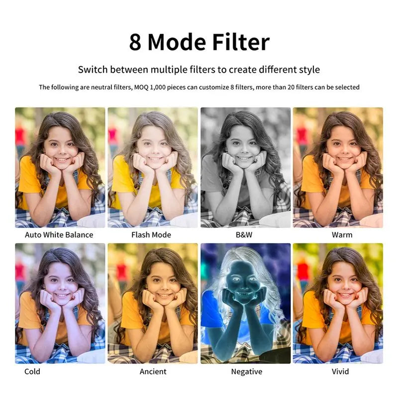 Retro Screenless Digital Camera with 8MP Sensor