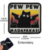 Funny Cat Face PVC Morale Patch with Hook-and-Loop Backing