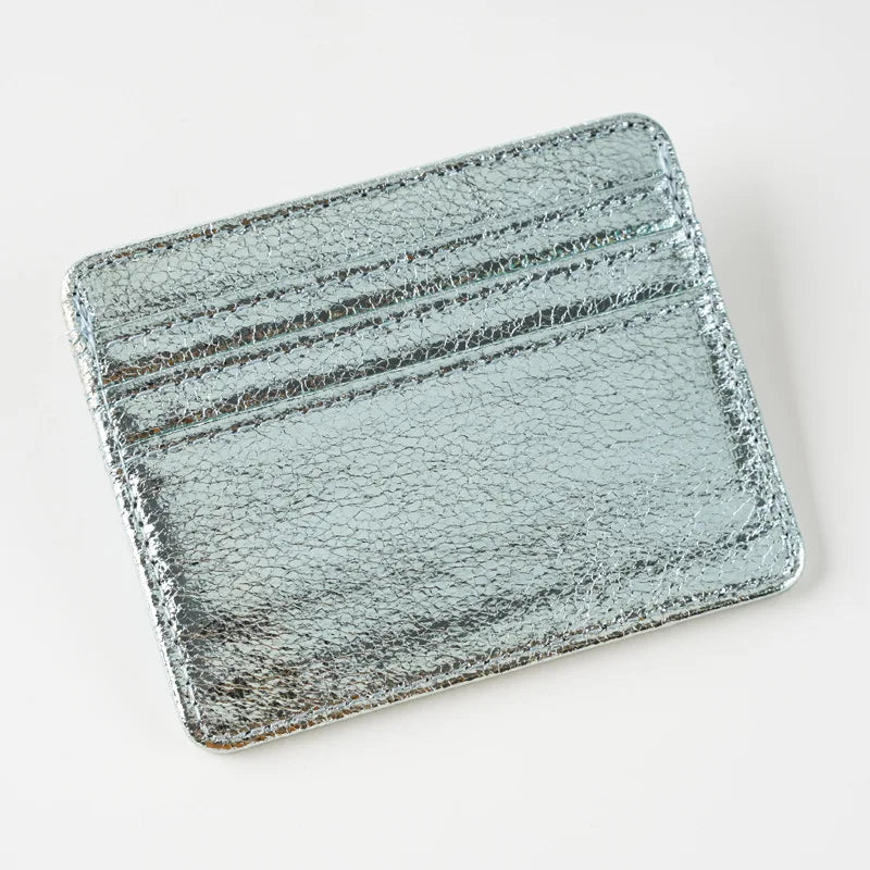 Slim Leather Card Holder with 4 Slots