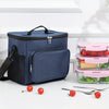 Insulated Oxford Lunch Bag with Adjustable Shoulder Strap