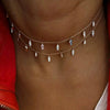 Enamel Evil Eye Lariat Necklace with Cubic Zirconia