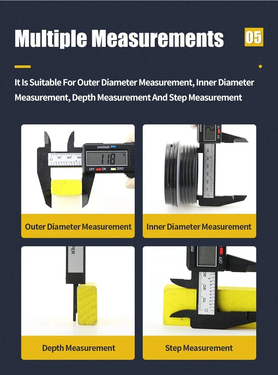 Digital Caliper with Large LCD Display