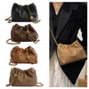 PU Leather Pleated Hobo Crossbody Bag