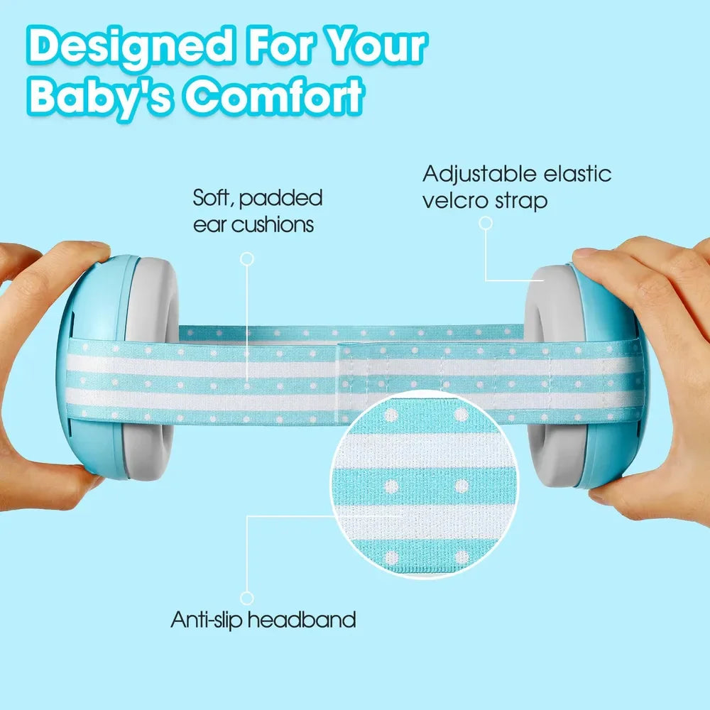 Baby Noise Cancelling Earmuffs - 25dB Hearing Protector for Infants & Toddlers
