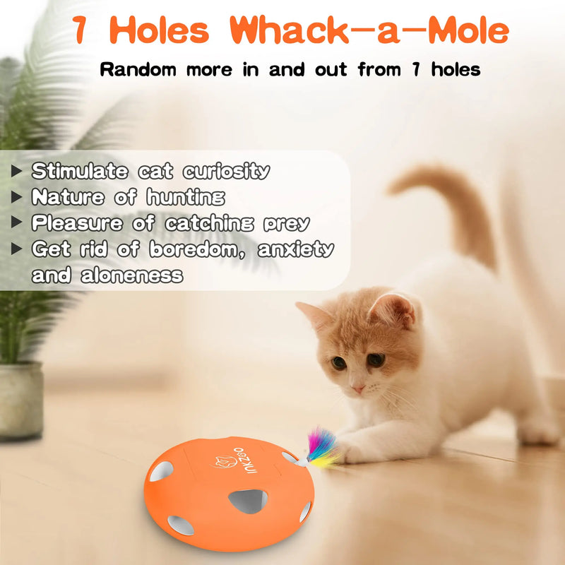 Interactive Whack-A-Mole Cat Toy with Smart Sensor