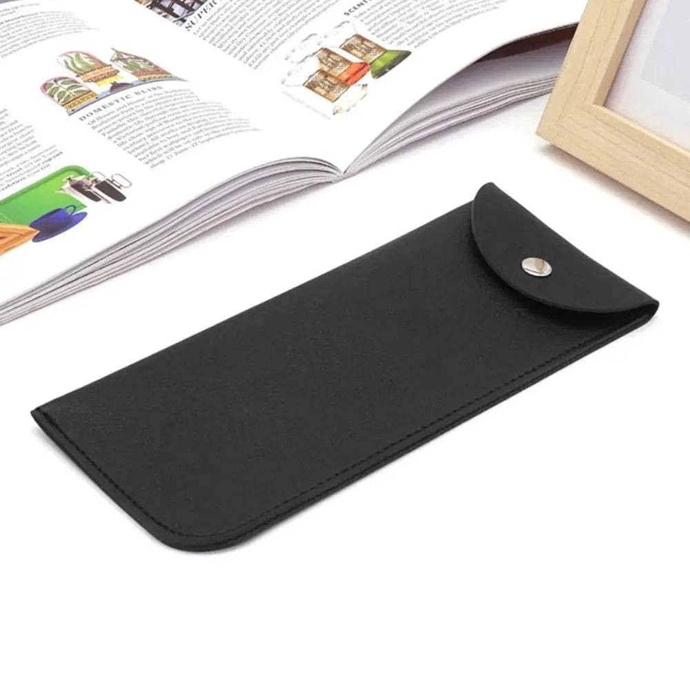 PU Leather Glasses Case with Magnetic Snap Closure